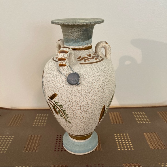 Vintage Greek Handmade & Hand Painted Ceramic Vase - Picture 3 of 8